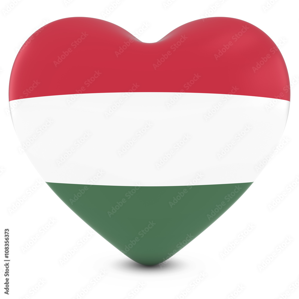 Love Hungary Concept Image - Heart textured with Hungarian Flag Love Hungary Concept Image - Heart textured with Hungarian Flag