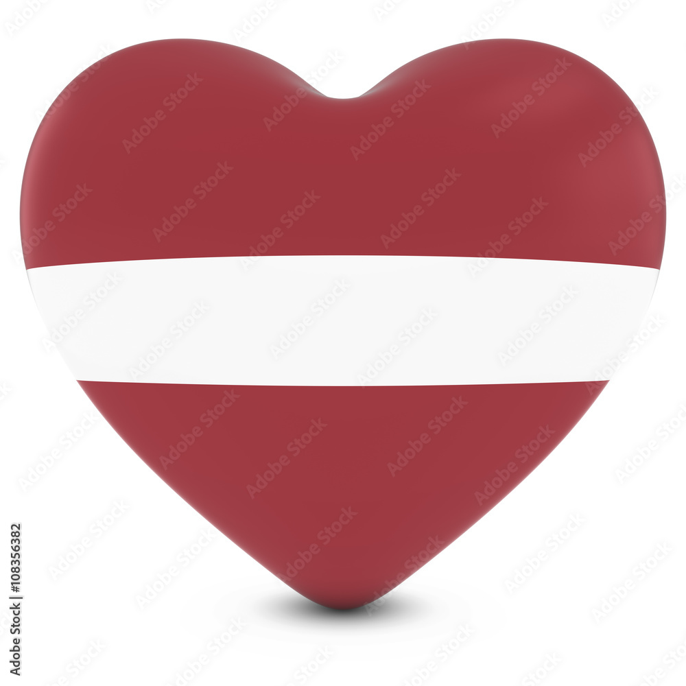 Love Latvia Concept Image - Heart textured with Latvian Flag Love Latvia Concept Image - Heart textured with Latvian Flag