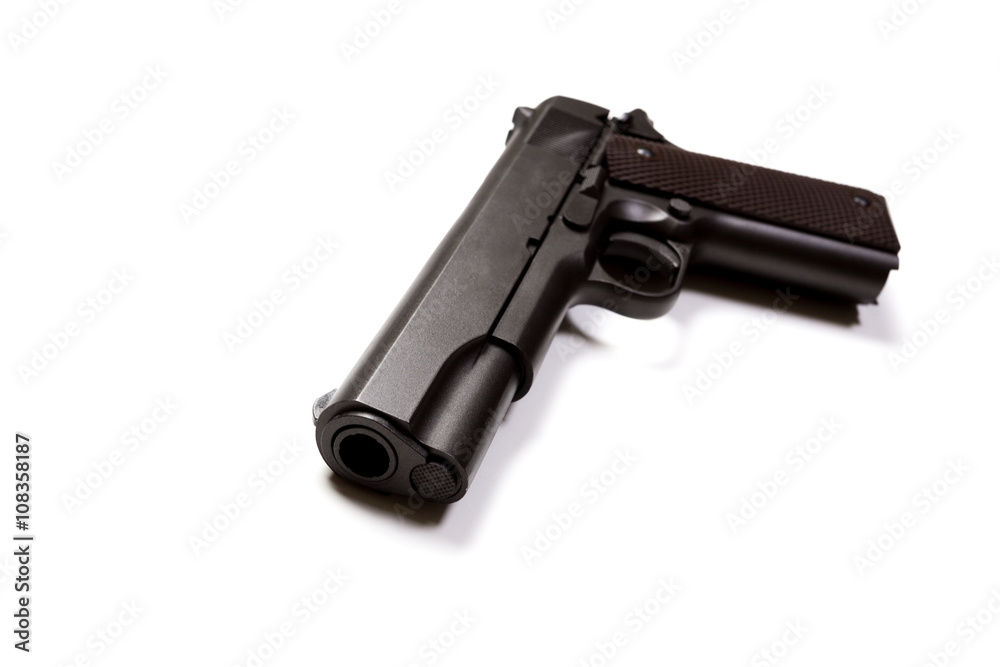 hand gun isolated on white background