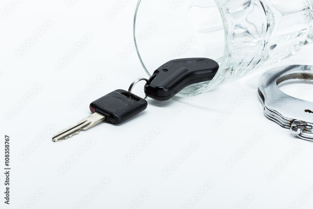 Alcohol and car keys Alcohol and car keys
