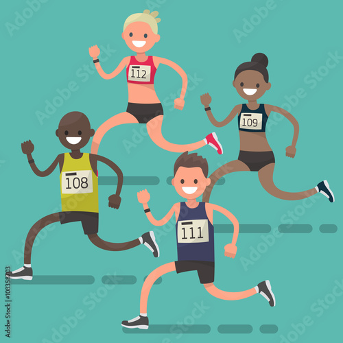 The participants of the international amateur marathon.