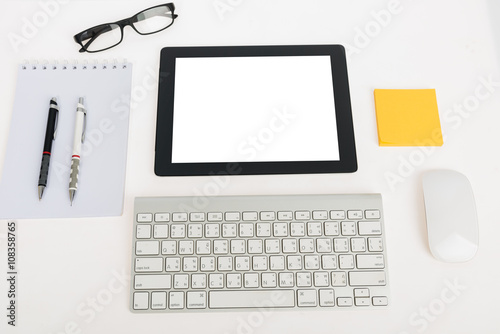 Digital tablet touch pad computer with keyboard, mouse