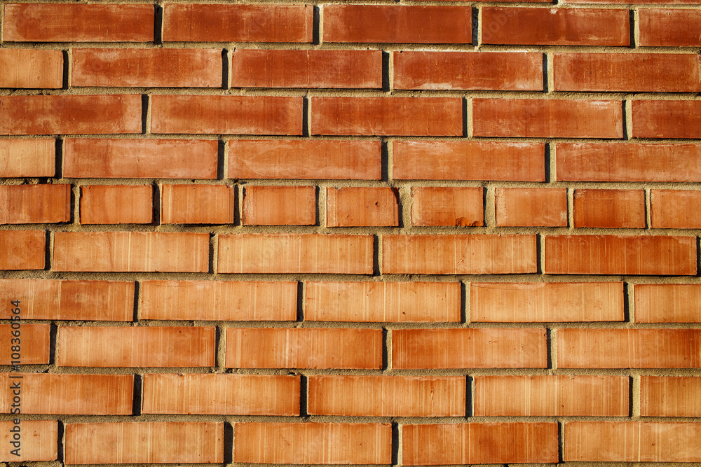 Fototapeta premium Old red brick wall texture.