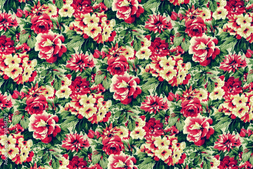 texture of print fabric stripes natural flowers