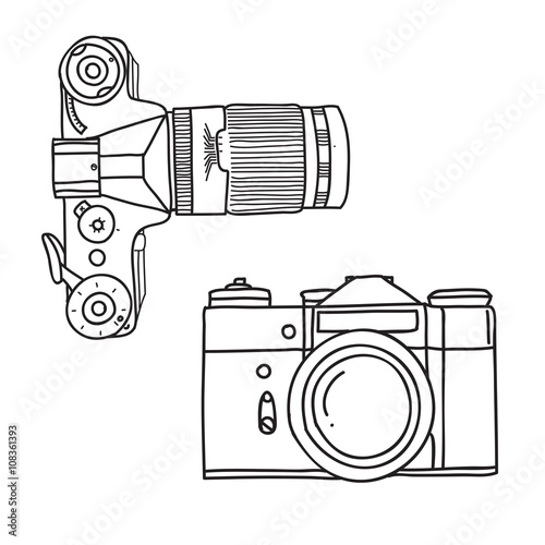 Vintage camera. Vector illustration