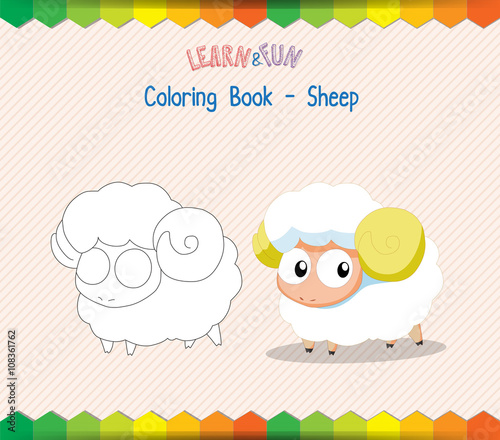 Sheep coloring book educational game