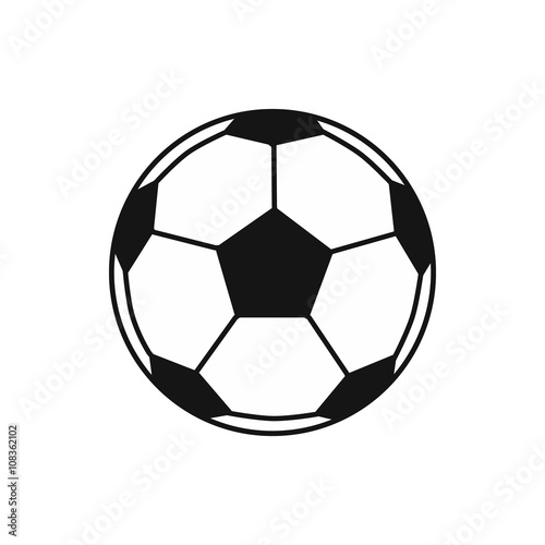 Soccer ball icon  simple style 