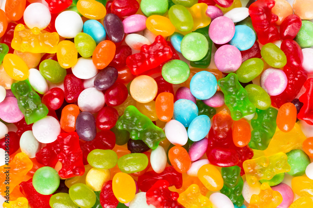 Colorful candies and jellies Colorful candies and jellies