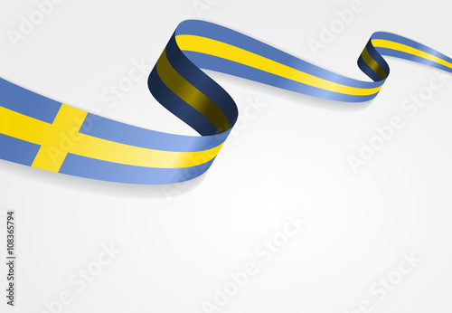 Swedish flag background. Vector illustration.
