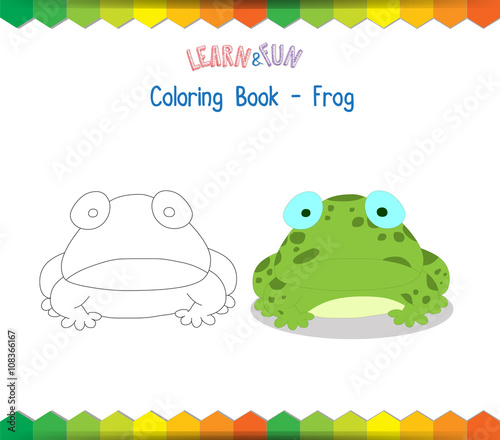 Frog coloring book educational game