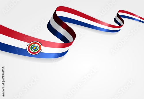 Paraguayan flag background. Vector illustration.