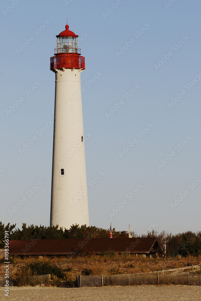 Lighthouse on the Atlantic Coast.