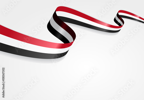Yemeni flag background. Vector illustration.