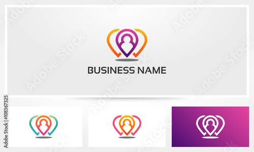 Locator Map Pointer Person Logo