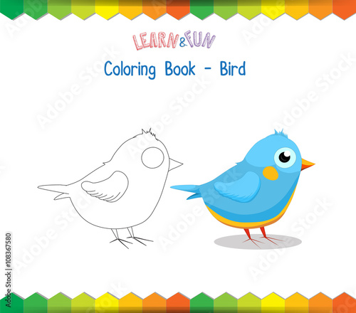 Bird coloring book educational game