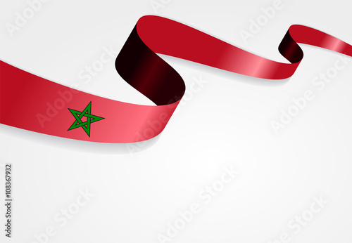 Bild auf Leinwand Moroccan flag background. Vector illustration.