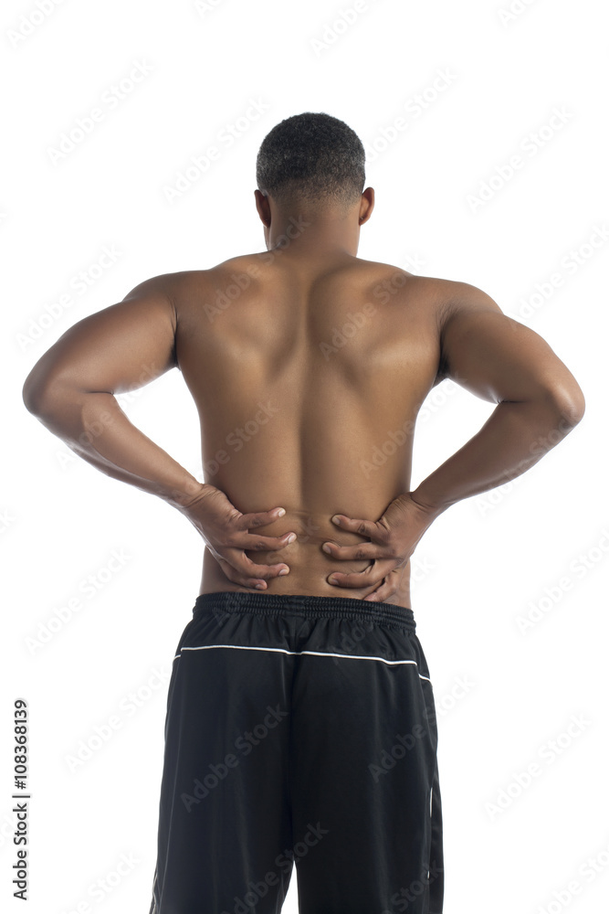 guy suffering back pain
