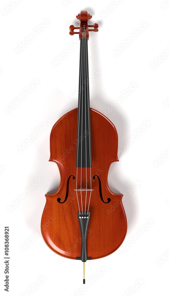 Fototapeta premium 3d rendering of bass - musical instrument