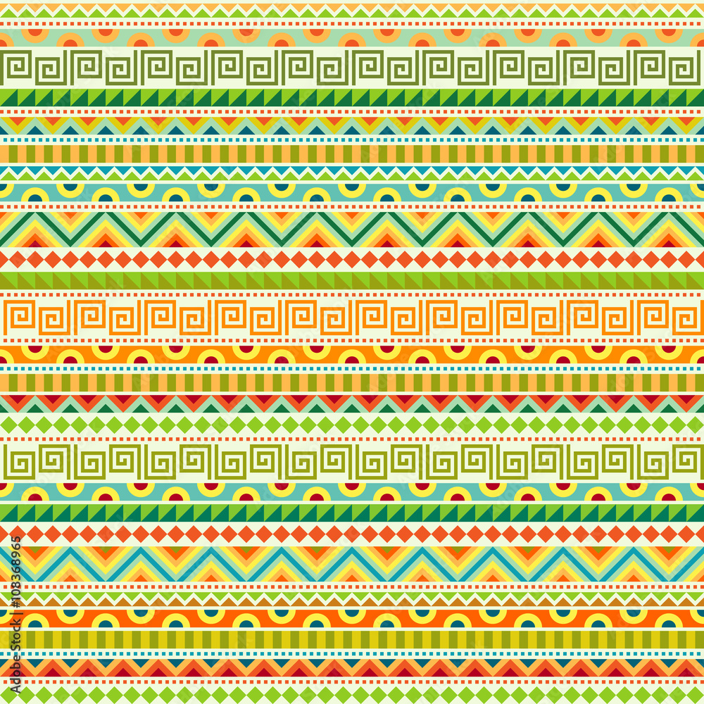 Colorful Tribal Seamless Pattern Colorful Tribal Seamless Pattern