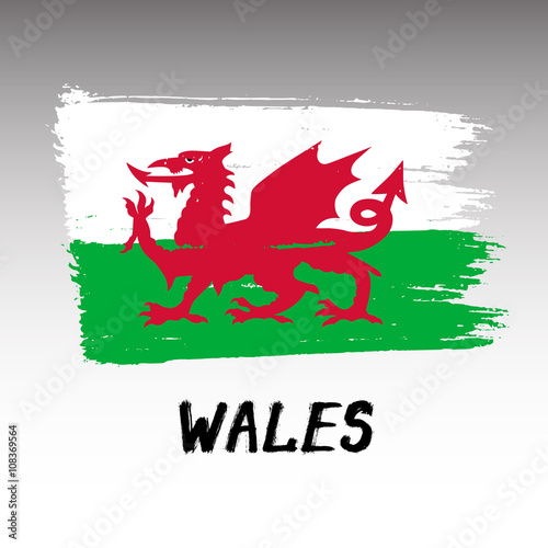 Flag Of Wales - Grunge