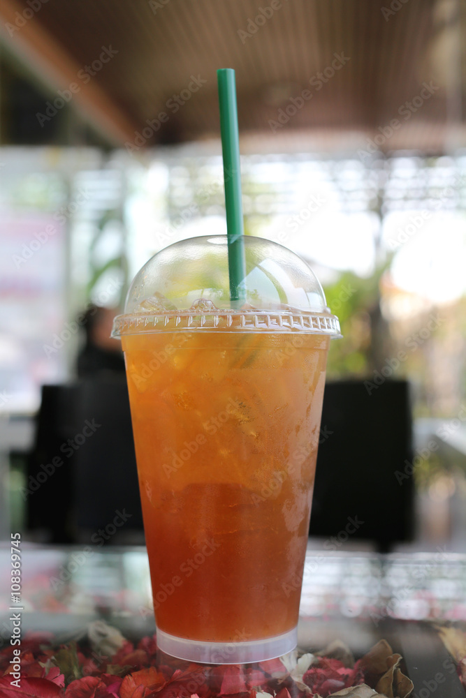 Cold lemon tea for reduces thirst water. Cold lemon tea for reduces thirst water.