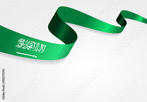 Saudi Arabian flag background. Vector illustration.