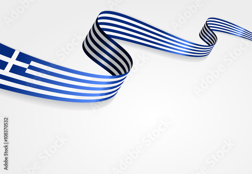 Greek flag background. Vector illustration.