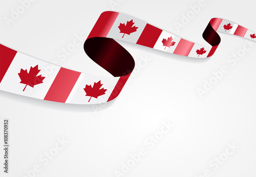 Canadian flag background. Vector illustration.