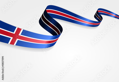 Icelandic flag background. Vector illustration.