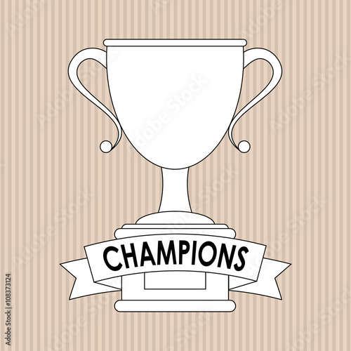 trophy icon design , editable vector