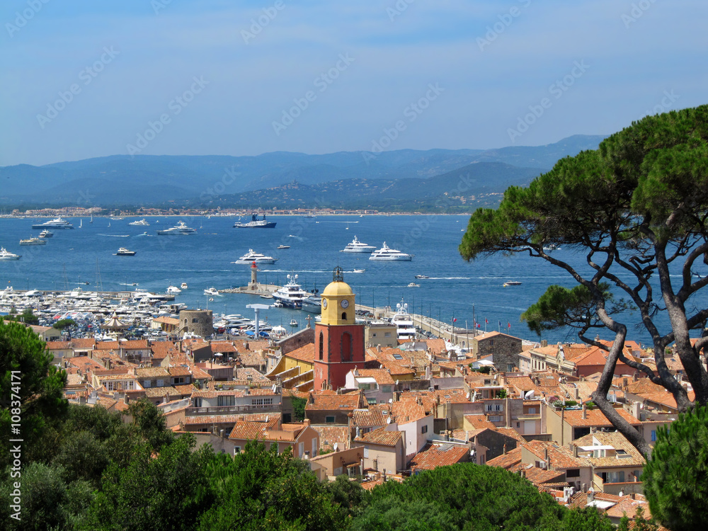 Beautiful View from The Citadel of Saint-Tropez, France / Panorama Saint Tropez, France