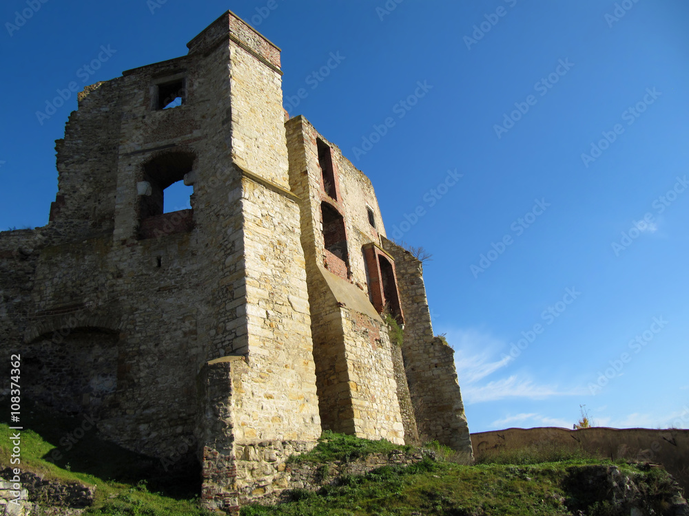 Ruins Of The Boskovice Castle, Czech Republic / View of a Ruined Castle
