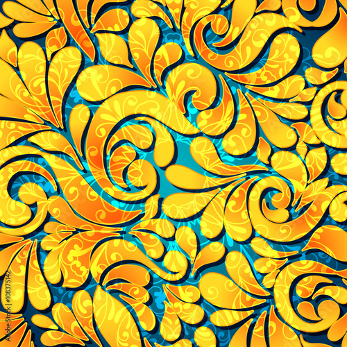 Elegant ornamental card with lace gold pattern 