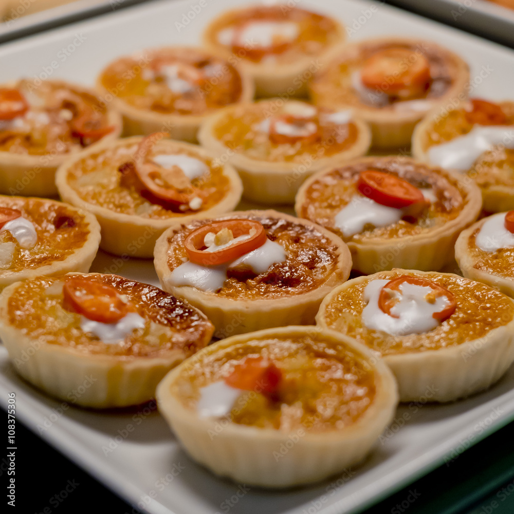 Asian Fusion Food Steamed fish with curry paste in Tart.