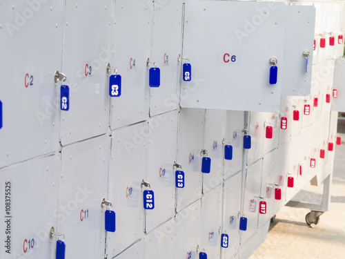 old locker in blue color