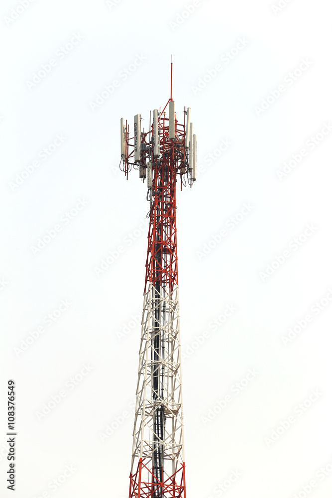 Antenna phone signal serving on white background. Antenna phone signal serving on white background.