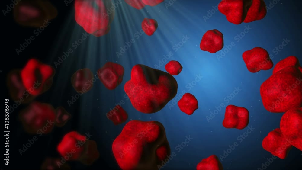 Video „human cells, high definition microbiology, viruses under