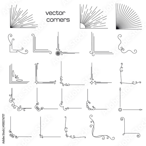 set of vintage elements corners