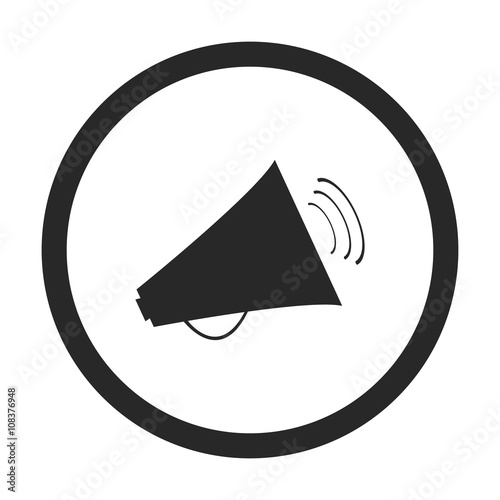Megaphone speaker  sign simple icon on background