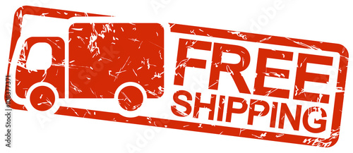 red stamp with text free shipping
