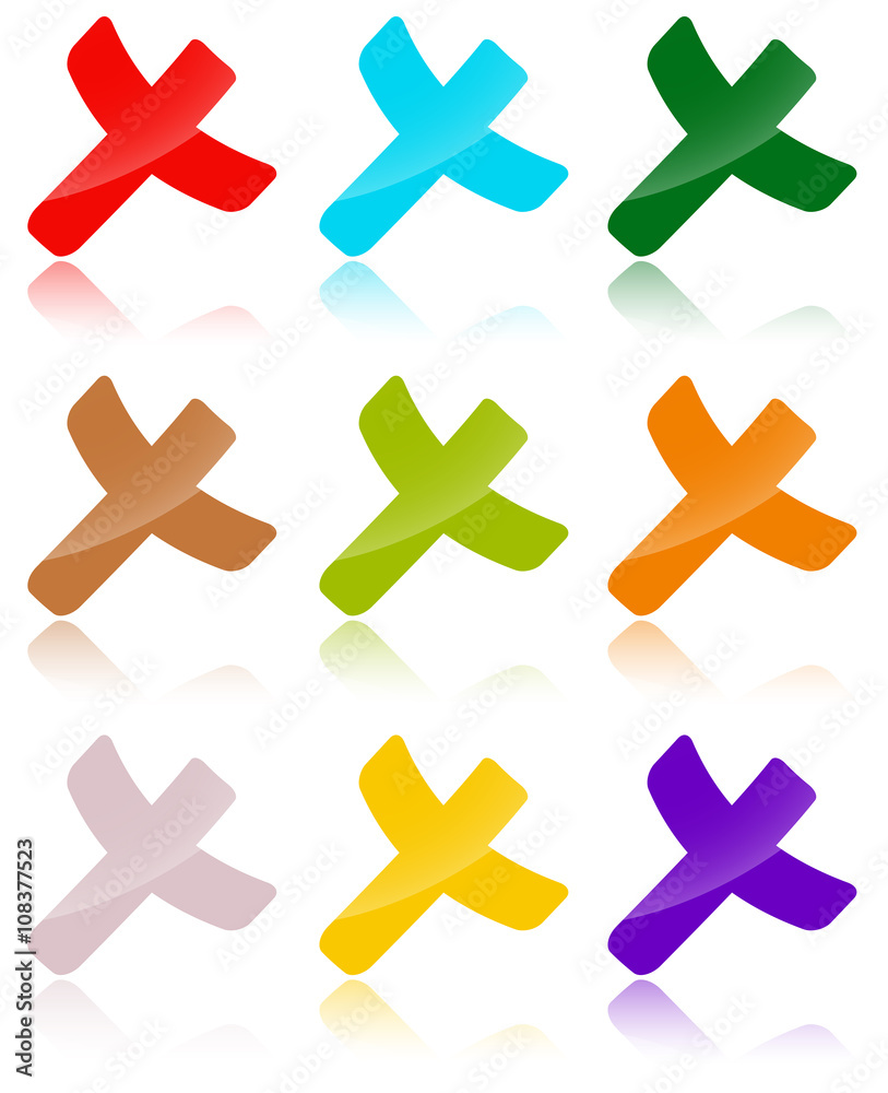 colored crosses collection