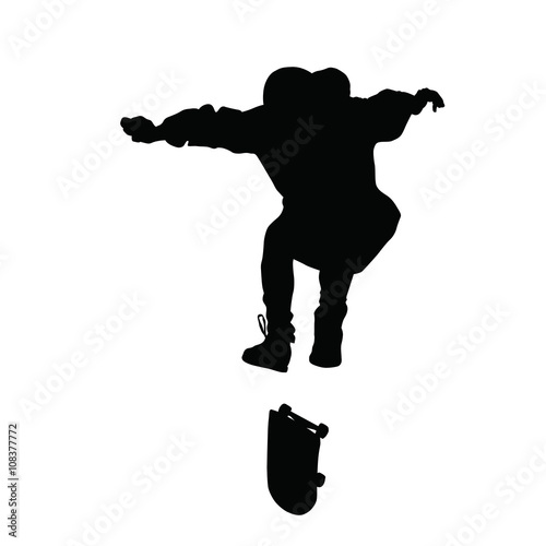 Teenager ride on a skateboard