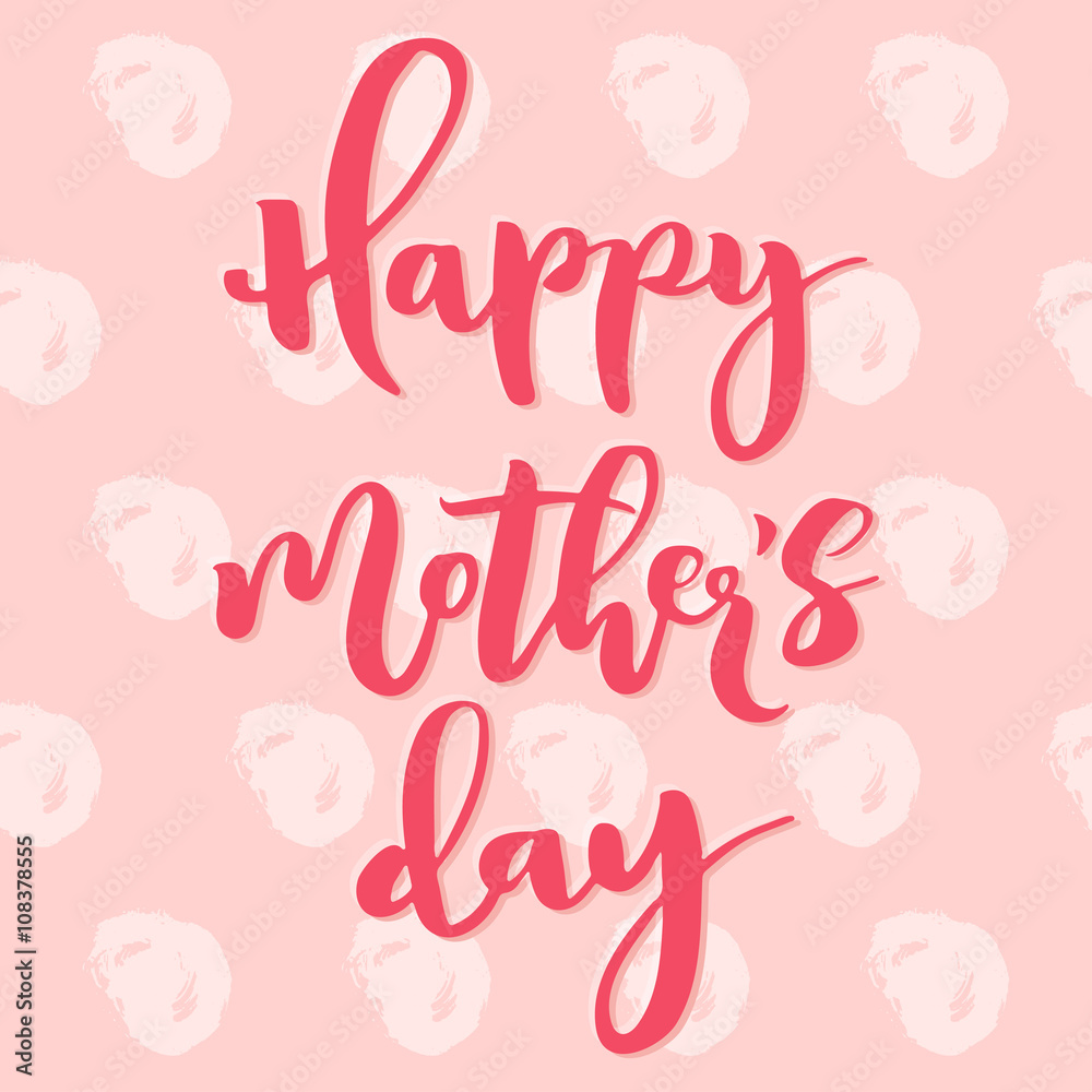 Happy mother's day pink greeting card.