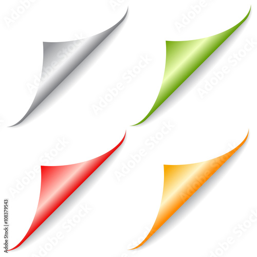 Page peel corners