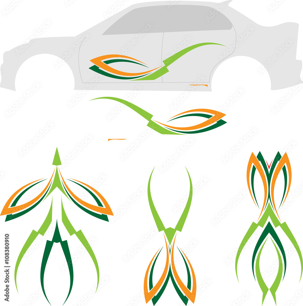 Obraz premium Vehicle Graphics, Stripe : Vinyl Ready