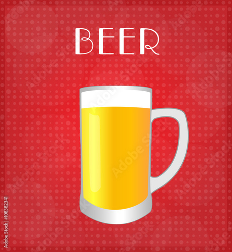 Drinks List Beer with Red Background EPS10