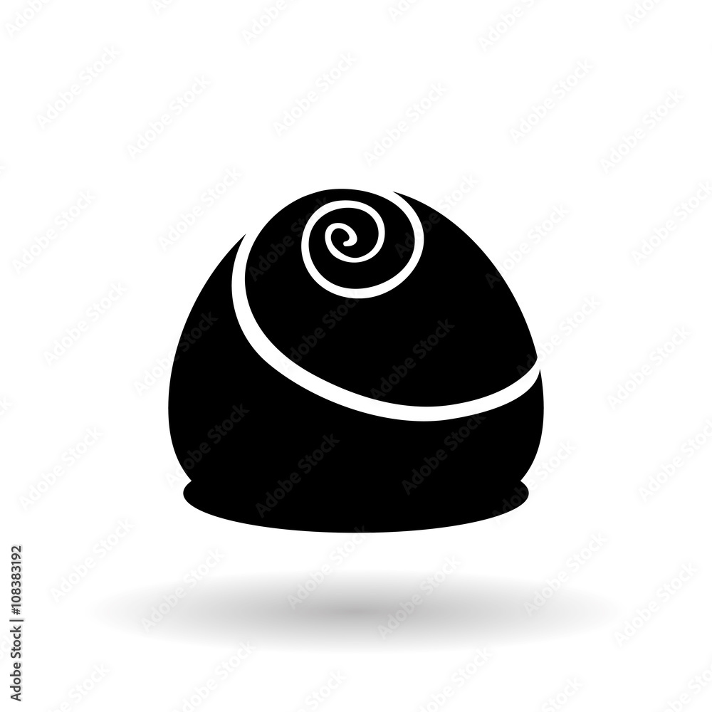 Naklejka premium Chocolate design over white background, vector illustration