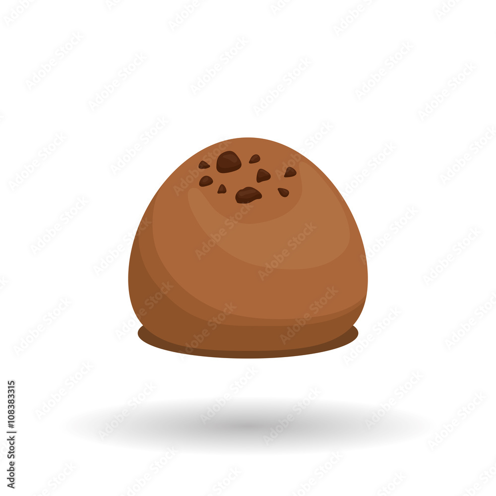 Fototapeta premium Chocolate design over white background, vector illustration