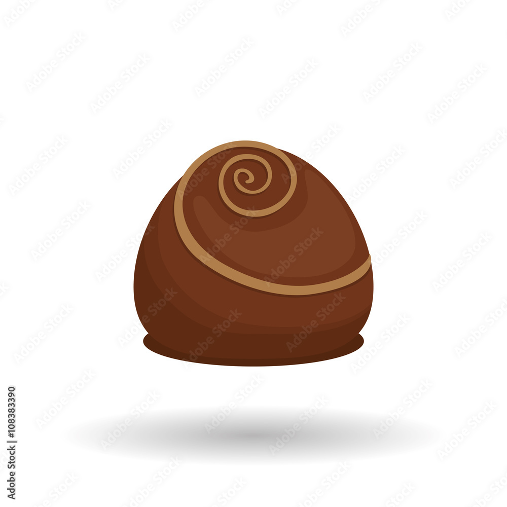 Chocolate design over white background, vector illustration