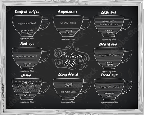 coffee scheme  turkish, americano, lazy, black, dead, breve, red